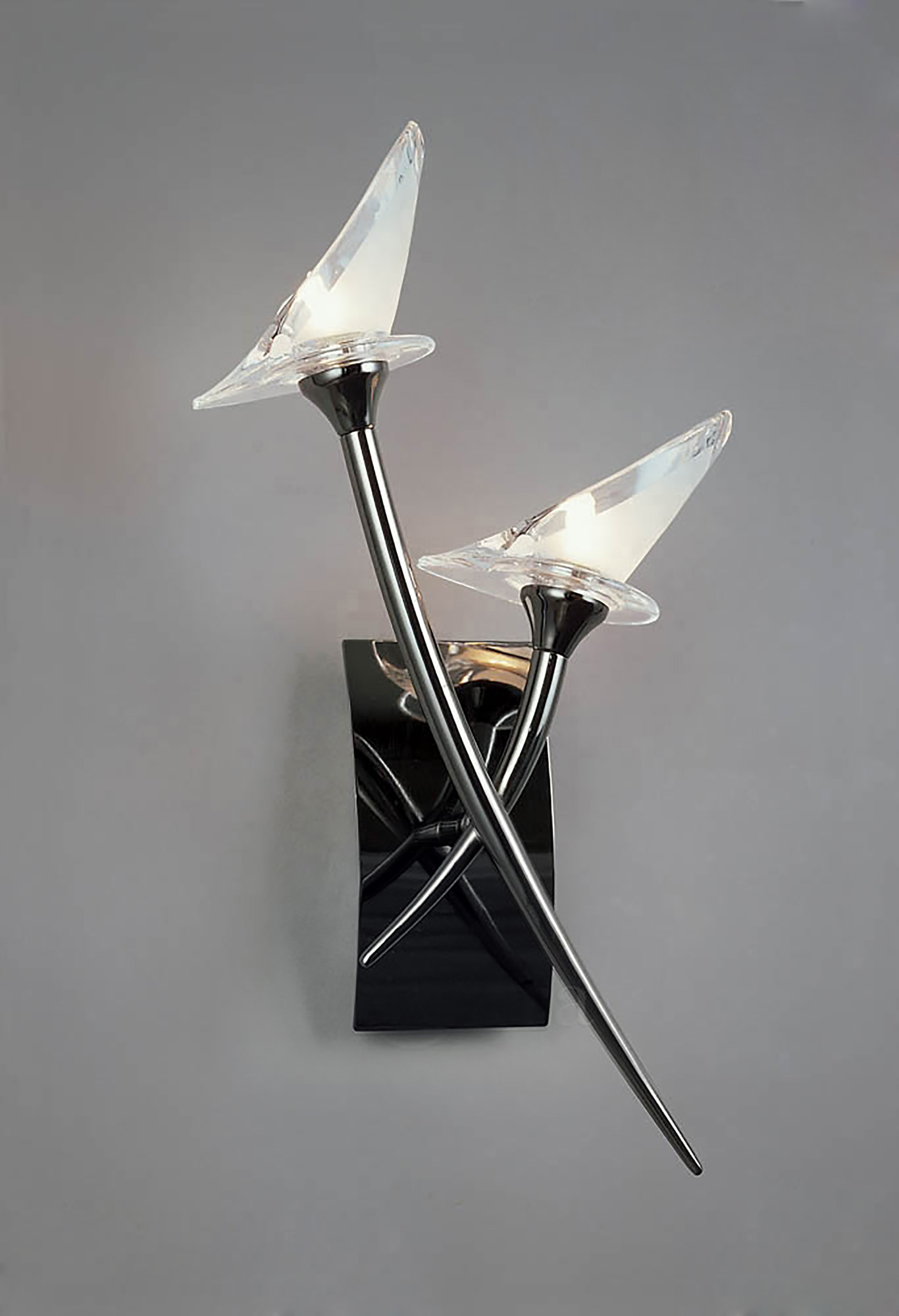 Flavia Black Chrome Wall Lights Mantra Armed Wall Lights Flavia Black Chrome Wall Lights Mantra Armed Wall Lights